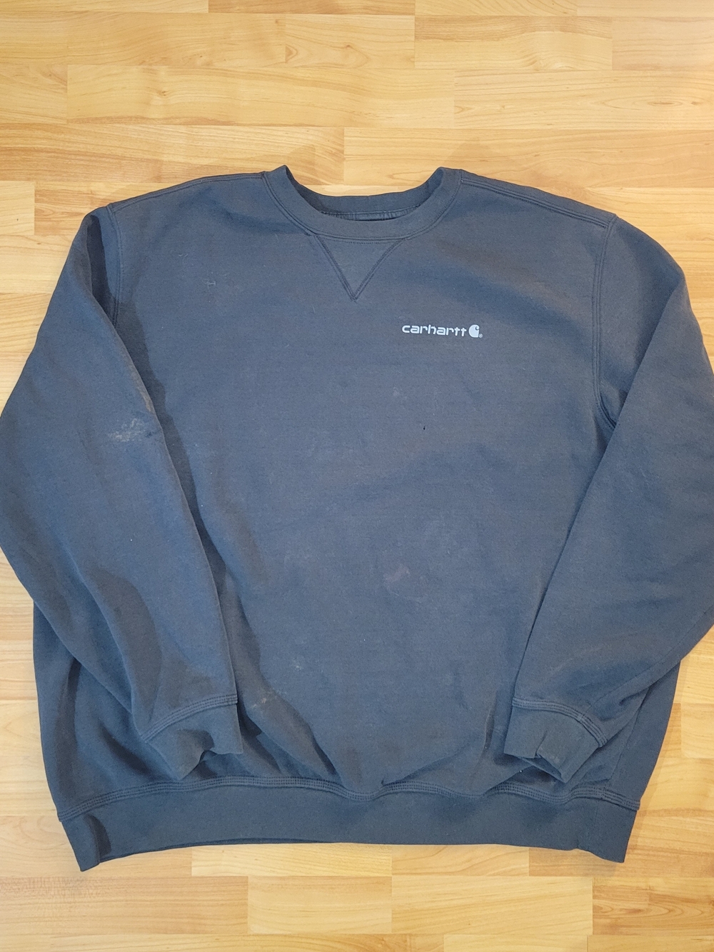 Carhartt Original Fit Mens Faded Black Utility Crewneck Sweatshirt Plus Size 2XL
